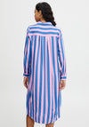 b.young Striped Midi Shirt Dress, Pink & Blue