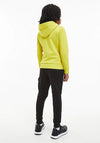 Calvin Klein Boys Badge Rib Hoodie, Dune Yellow