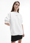 Calvin Klein Jeans Womens Cotton Sweatshirt, White