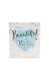 Hello Beautiful Baby Greeting Card, Blue