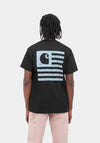 Carhartt Label State Flag T-Shirt, Black & Misty Sky