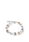 Coeur De Lion Geo Cube Bracelet, White & Silver