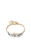 Coeur De Lion Geo Cube Cluster Bracelet, Gold & Silver