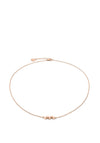 Coeur De Lion Small Dancing Geo Cube Necklace, Rose Gold