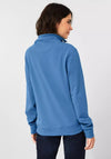 Cecil Collared Full Zip Sweatshirt, Dusk Sky Blue