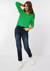 Cecil V Neck Knit Sweater, Radiant Green