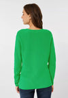 Cecil V Neck Knit Sweater, Radiant Green