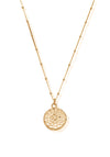 Chlobo Bobble Chain Moon Flower Necklace, Gold