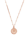 Chlobo Bobble Chain Moon Flower Necklace, Rose Gold