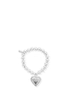 Chlobo Medium Ball Scallop Heart Bracelet, Silver