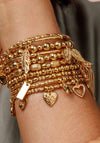 Chlobo Mini Small Ball Double Angel Wing Bracelet, Gold