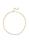 ChloBo Summer of Love Rose Quartz Choker Necklace. Gold