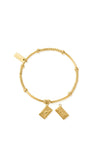 Chlobo Mini Love Letter Noodle Bracelet, Gold