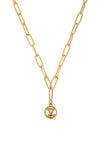 Chlobo Link Chain Earth Necklace, Gold