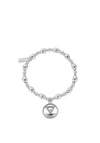 Chlobo Oval Bead Earth Bracelet, Silver