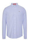 Tommy Jeans Mens Slim Stretch Shirt, Blue