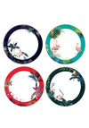 Portmeirion Tahiti Set of 4 Assorted Dinner Plates, Multicoloured