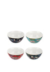 Portmeirion Tahiti Set of 4 Assorted Cereal Bowls, Multicoloured