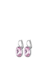 Dyrberg/Kern Tracy Rectangular Earrings, Silver & Pink