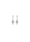 Absolute Silver Crystal Drop Stud Earrings