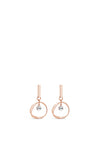 Absolute Rose Gold Circular Crystal Drop Earrings