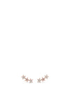 Absolute Three Diamante Star Stud Earring, Rose Gold