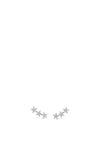 Absolute Three Diamante Star Stud Earring, Silver