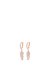 Absolute Diamante Feather Drop Earring, Rose Gold