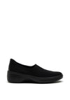 Ecco Womens Soft 7 Wedge Fabric Shoe, Black