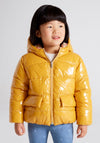 Mayoral Girl Reversible Coat, Mustard Multi