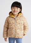 Mayoral Girl Reversible Coat, Mustard Multi