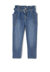 Mayoral Girls Paperbag Jeans, Light Denim