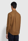 Farah Brewer Long Sleeve Shirt, Green Khaki