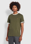 Farah Groves Ringer T-Shirt, Evergreen Marl