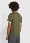 Farah Groves Ringer T-Shirt, Evergreen Marl