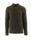 Farah Haslam Long Sleeve Polo Shirt, Evergreen