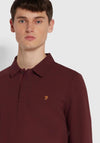 Farah Haslam Long Sleeve Polo Shirt, Farah Red