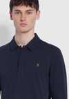 Farah Haslam Long Sleeve Polo Shirt, True Navy