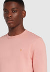 Farah Tim Organic Crew Neck Sweater, Pink Rose