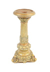 Enchanted Christmas Ornate Golden Candlestick, Gold