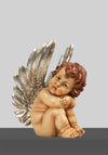 Enchanted Christmas Cherub with Silver Wings