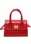 Zen Collection Crocodile Print Mini-Handbag, Red