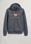 Gant Archive Shield Hoodie, Antracit Melange