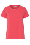 Fransa Round Neck T-Shirt, Geranium