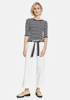 Gerry Weber Wide Leg Belted Trousers, White