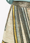 Gerry Weber Shimmer Print A-Line Skirt, Khaki