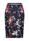 Gerry Weber Belted Floral Pencil Skirt, Navy