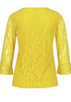 Gerry Weber Lace Fluted Sleeve Top, Mustard