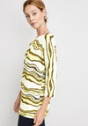 Gerry Weber Wavy Print Jumper, Yellow Multi