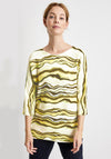 Gerry Weber Wavy Print Jumper, Yellow Multi